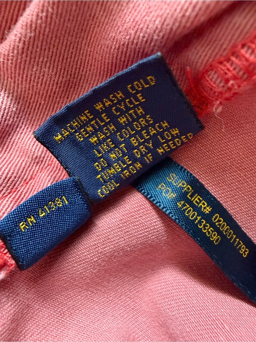 Polo by Ralph Lauren - Classic Fit 9” Chino Shorts - Coral Pink - Men’s Size 36